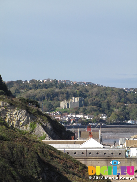 SX24901 Oystermouth Castle from Mumbles head